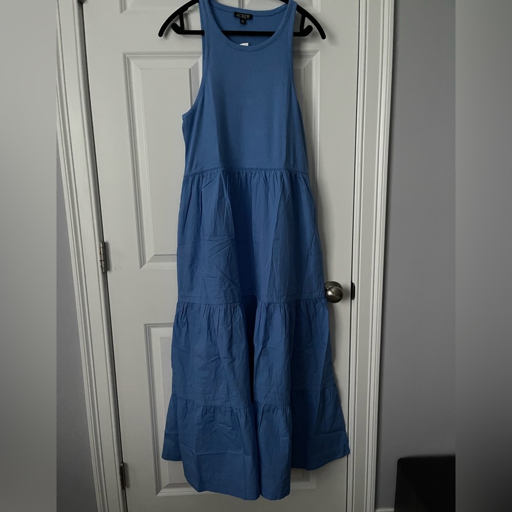 NWT JCrew cutaway tank dress - Brilliant Ocean - Sz XXL